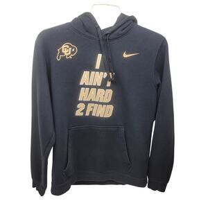 Nike CU Buffs "I Ain't Hard 2 Find" Coach Prime Deion Sanders Hoodie Black M Y2K